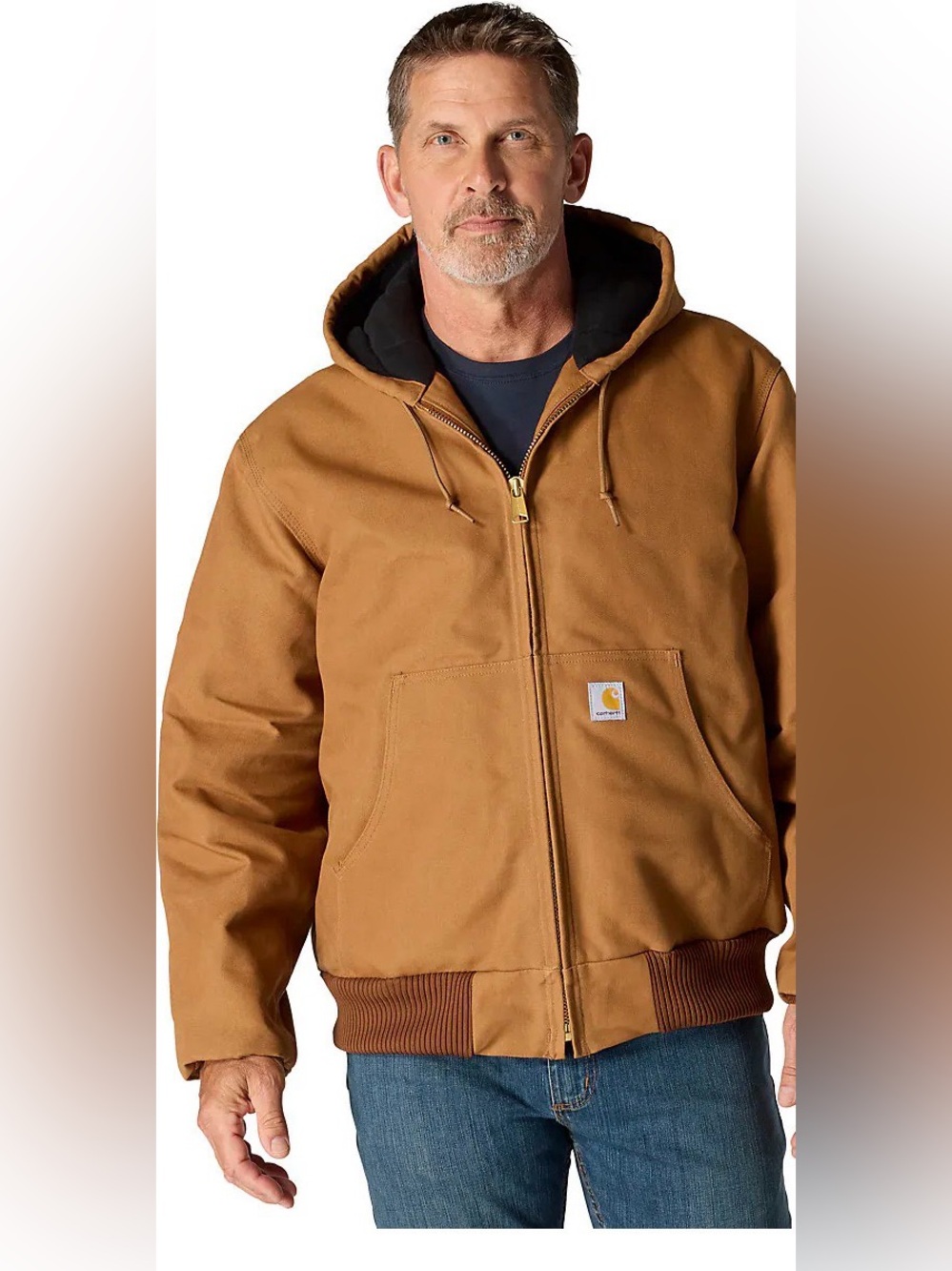Carhartt Brown Hooded Work Jacket-Size XXL